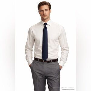 Eton Classic Off-White Dress Shirt 42 / 16½ – Extra Long Sleeve (Fits L–XL)